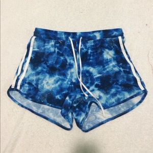 Blue and white shorts